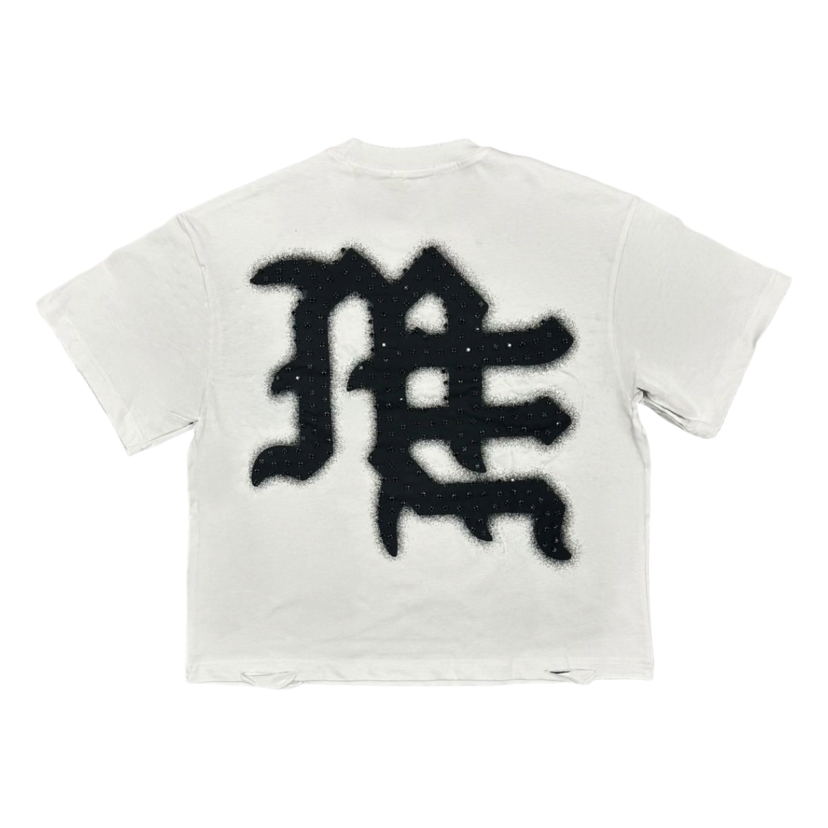 ME 'END' RHINESTONE TEE - WHITE