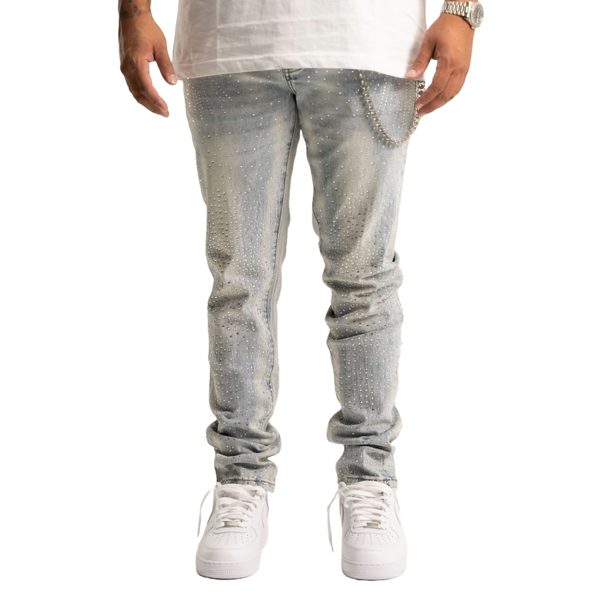 RVR 'CRISTAL' ST-02 LIGHT BLUE WASH DENIM
