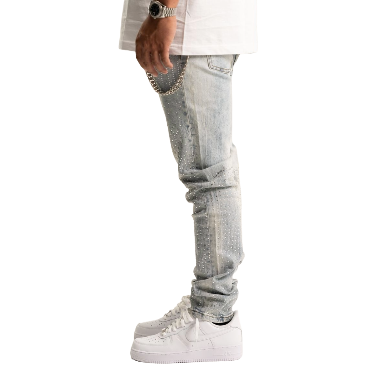 RVR 'CRISTAL' ST-02 LIGHT BLUE WASH DENIM