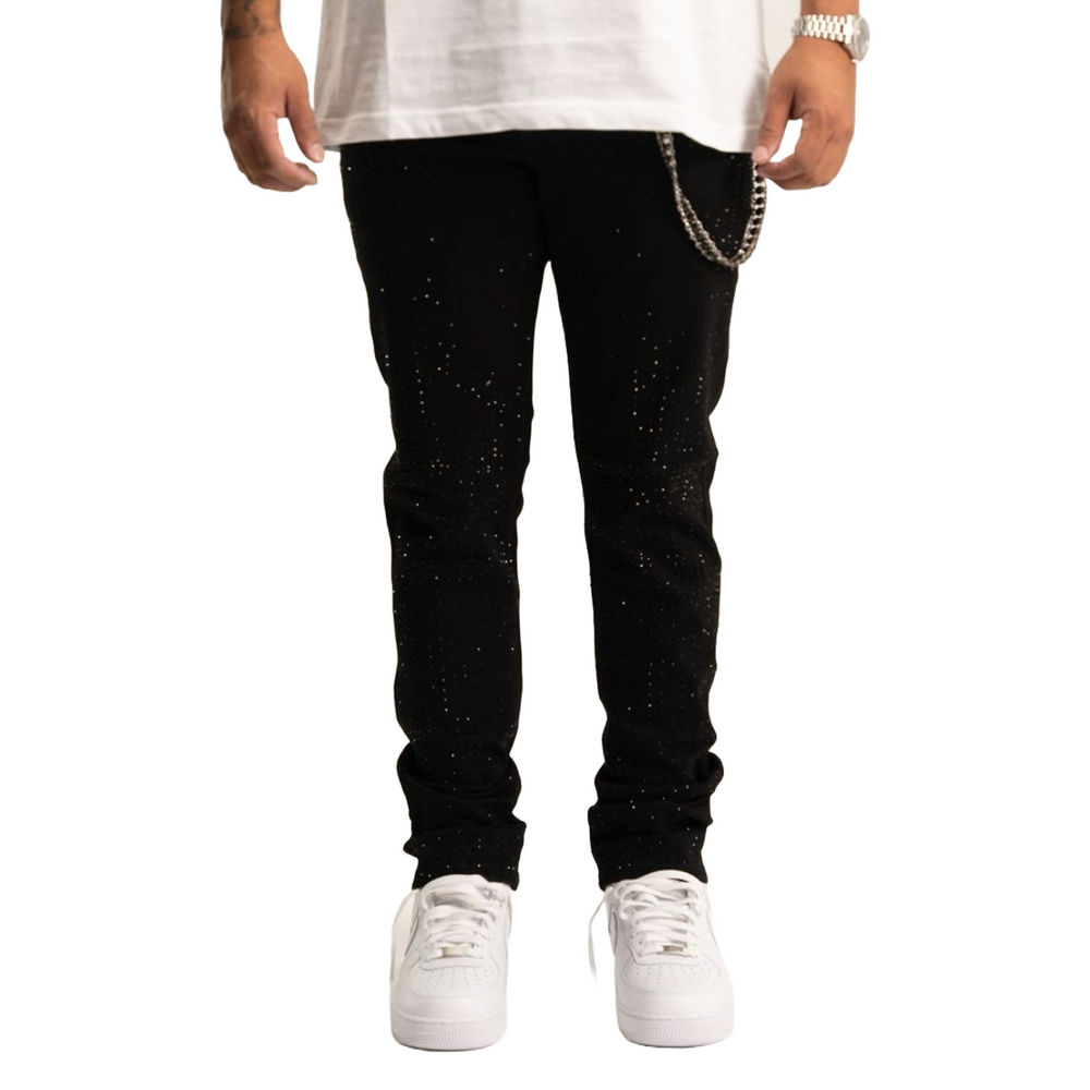 RVR 'CRISTAL' ST-01 JET BLACK DENIM
