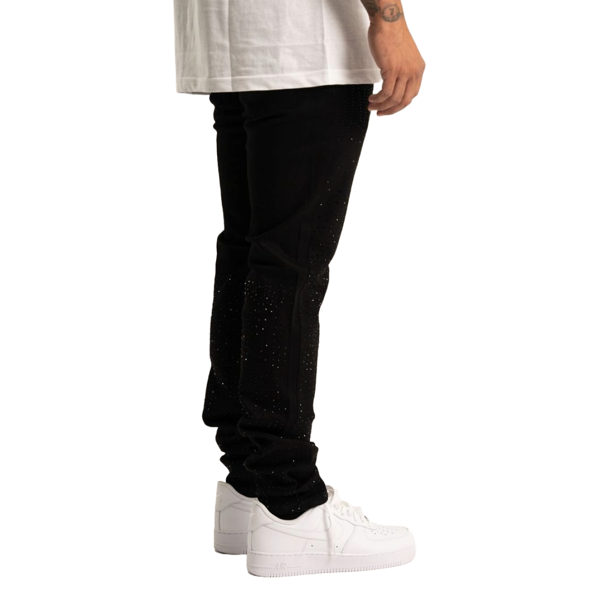 RVR 'CRISTAL' ST-01 JET BLACK DENIM