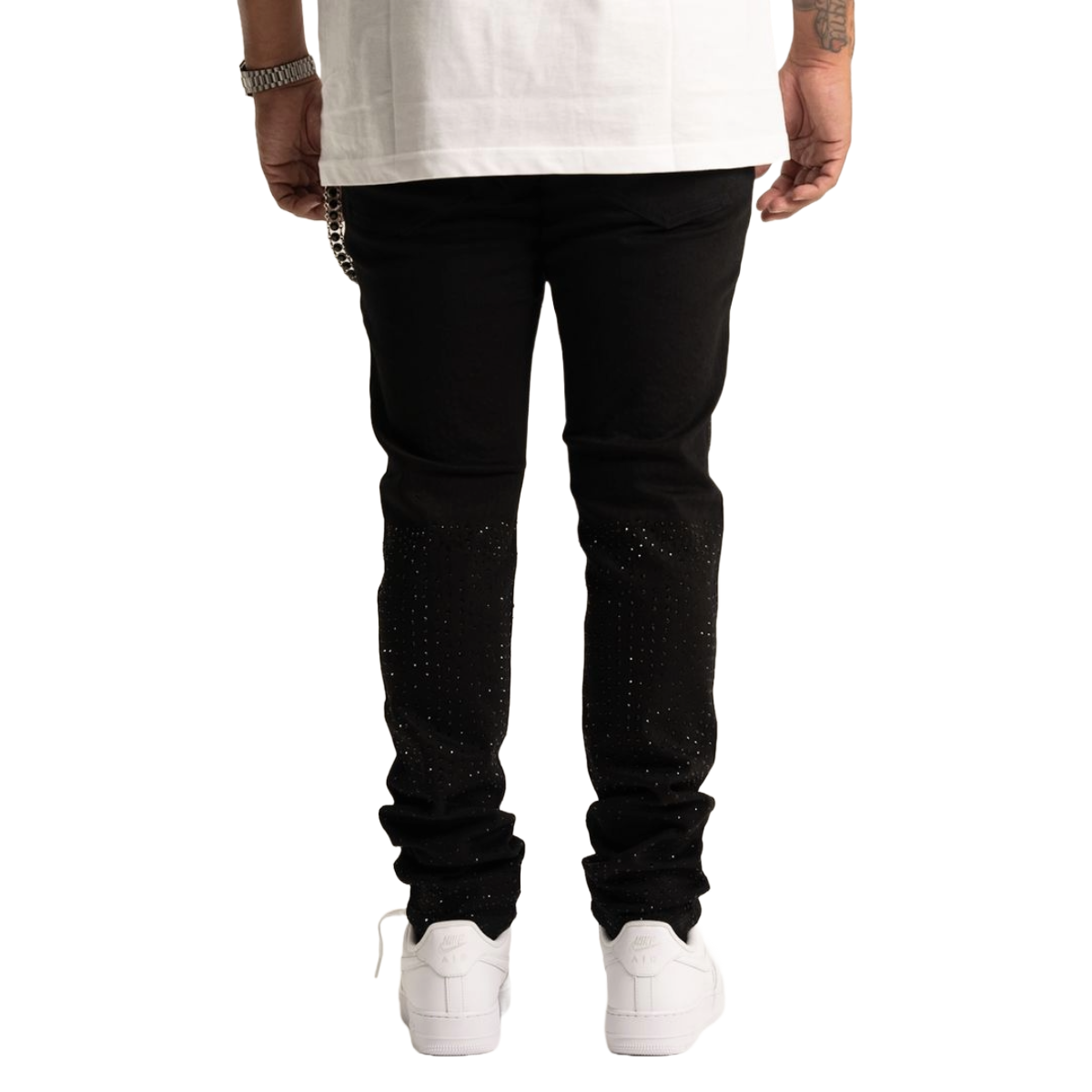 RVR 'CRISTAL' ST-01 JET BLACK DENIM