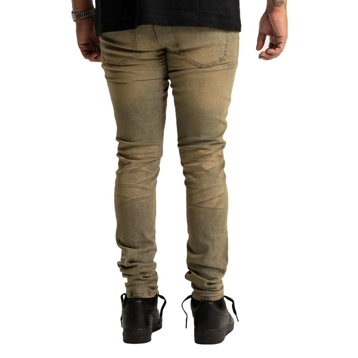 RVR 'ORIGIN' KS-02 RIPPED VINTAGE BLUE SKINNY DENIM