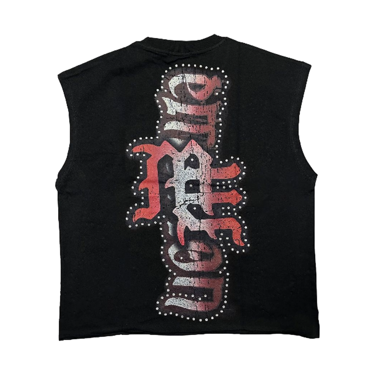 ME 'ANGEL' SLEEVELESS TEE - BLACK