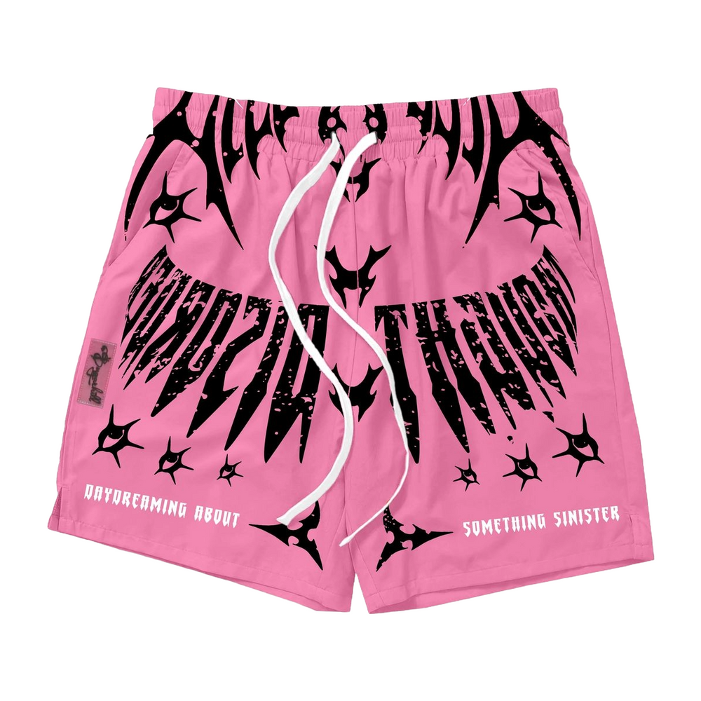 SH 'SINISTER' POLY SHORTS - HOT PINK