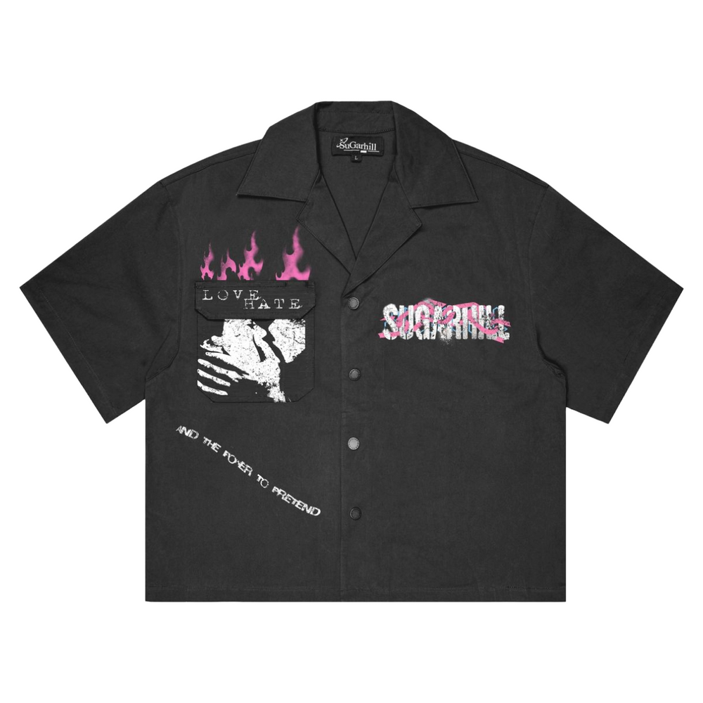 SH 'PRETENDER WORK SHIRT - BLACK/PINK