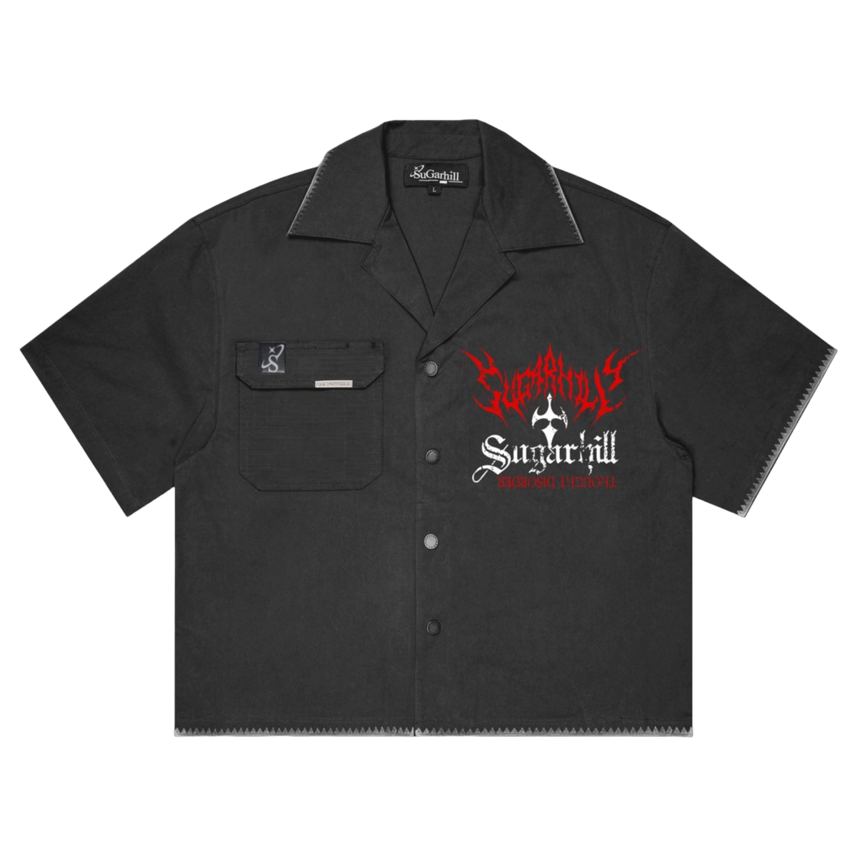 SH 'SINISTER' WORK SHIRT - BLK/RED