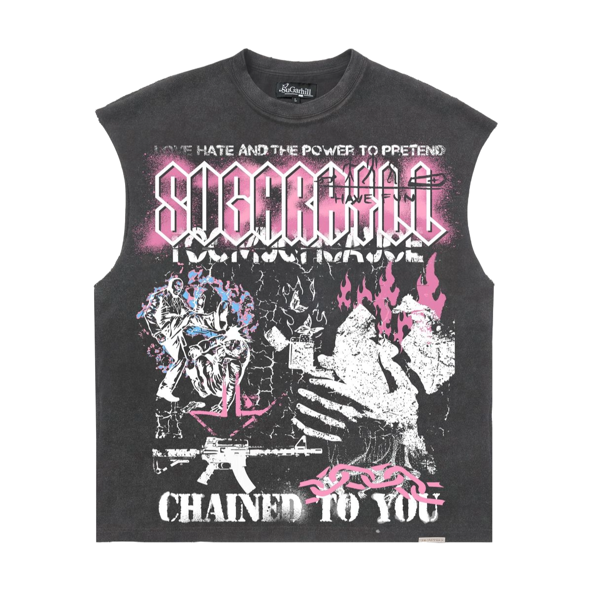 SH 'PRETENDER' CUTOFF TEE - VTG BLACK