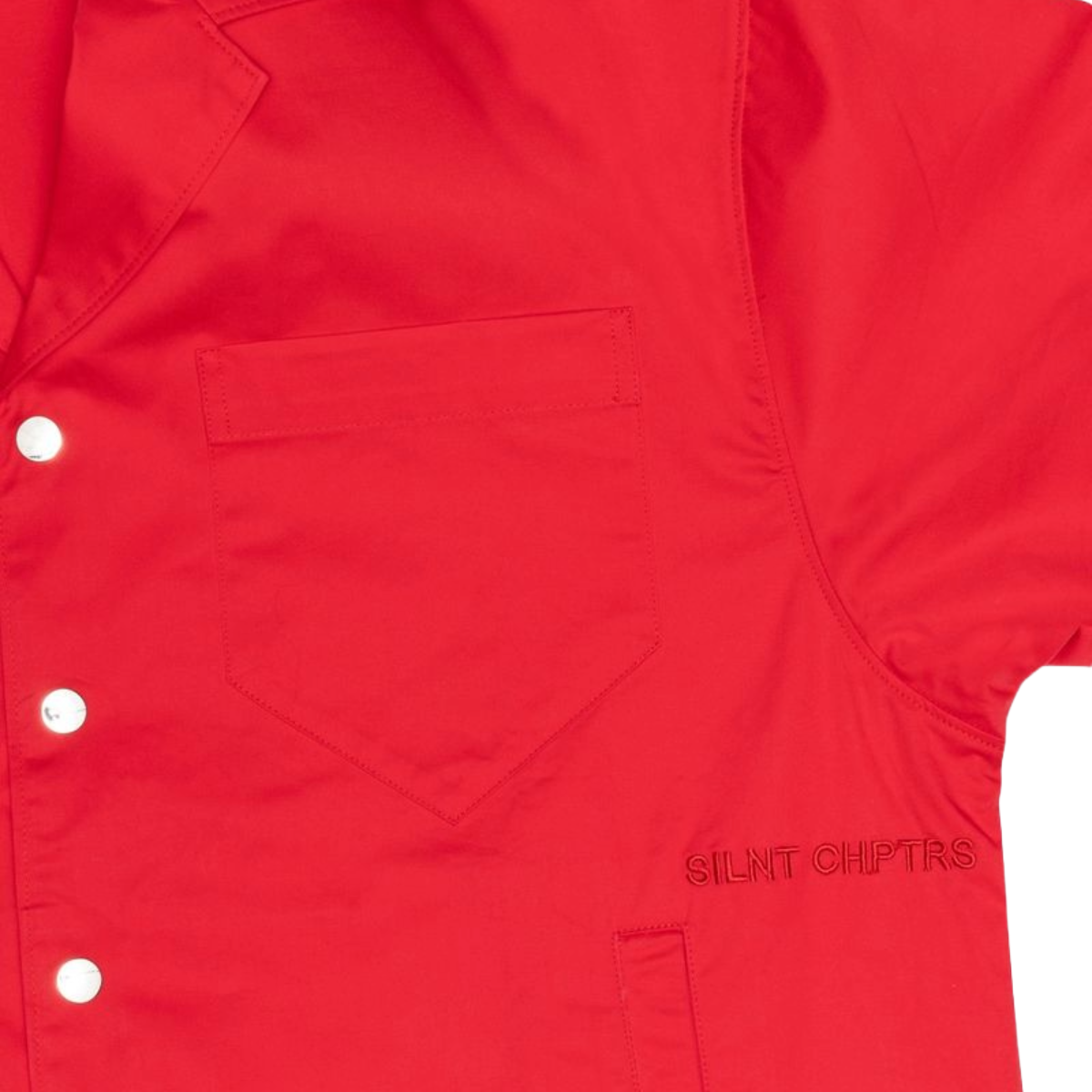 SC "MEANTIME" BUTTON UP - RED