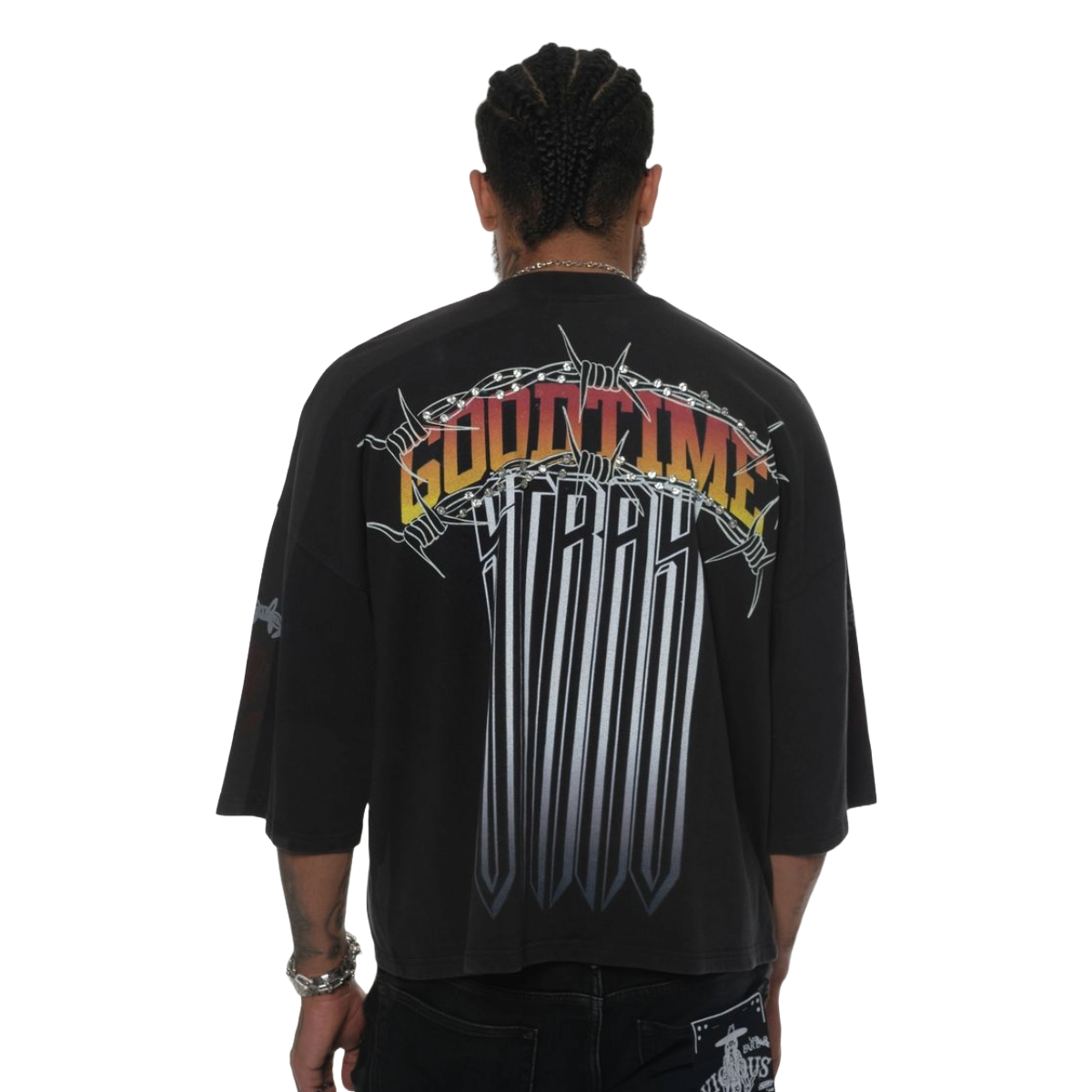 STRAY ROCKSTAR TEE - BLK/ORG
