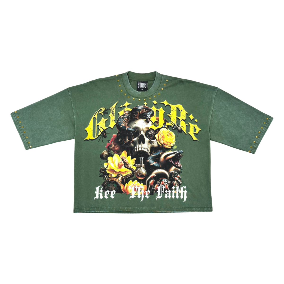STRAY SERPENT TEE - DARK GREEN