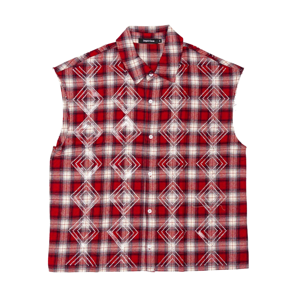 PRESTIGE RED IMPERIUM RHINESTONE FLANNEL