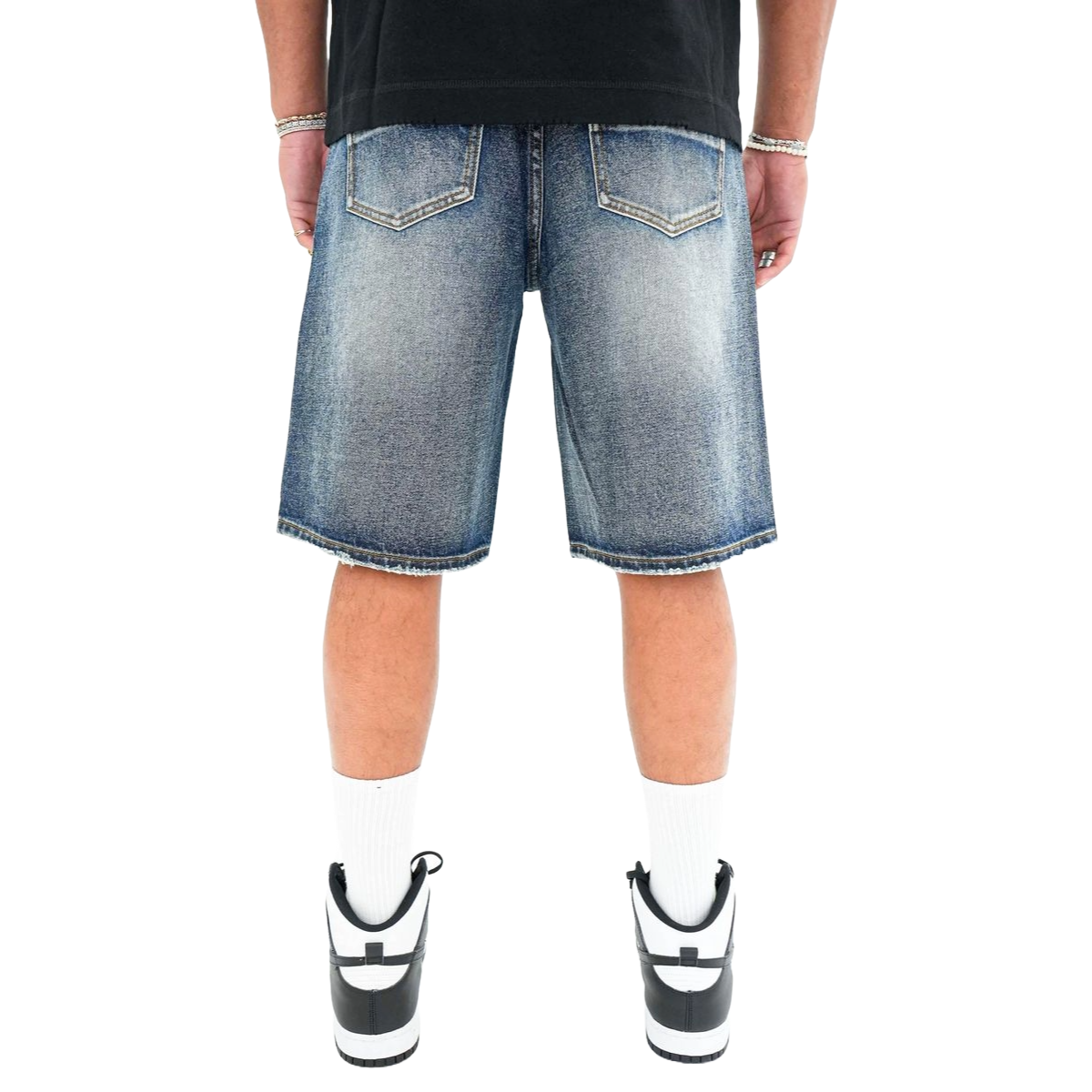 PREME 'DROPGEMS' INDIGO DENIM SHORTS