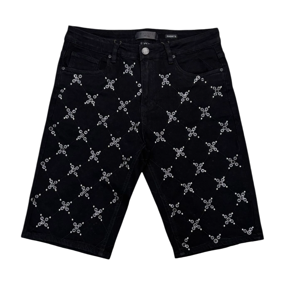 WAIMEA 'X' BLACK RHINESTONE SHORTS