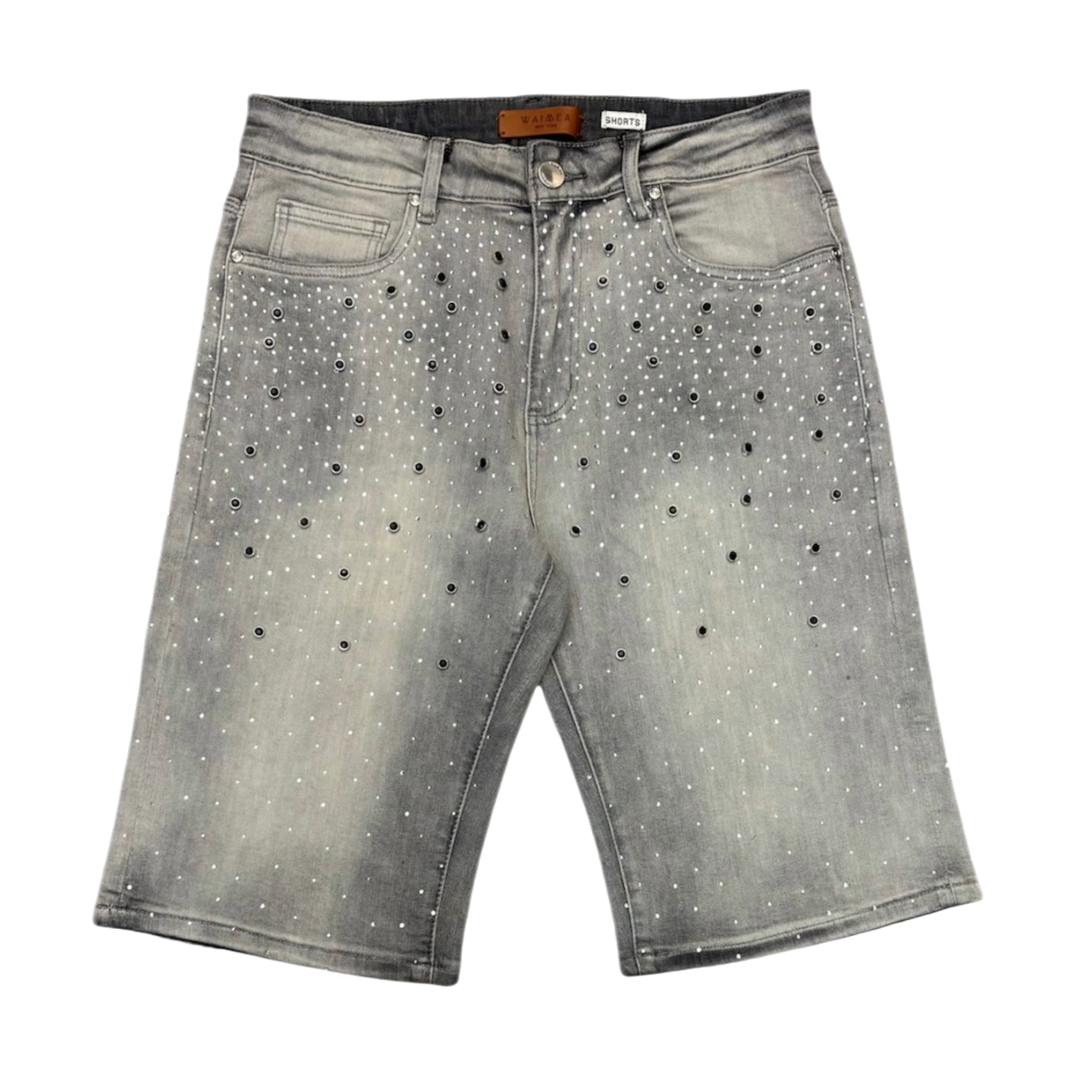 WAIMEA ANTIQUE GREY STONE DENIM SHORTS