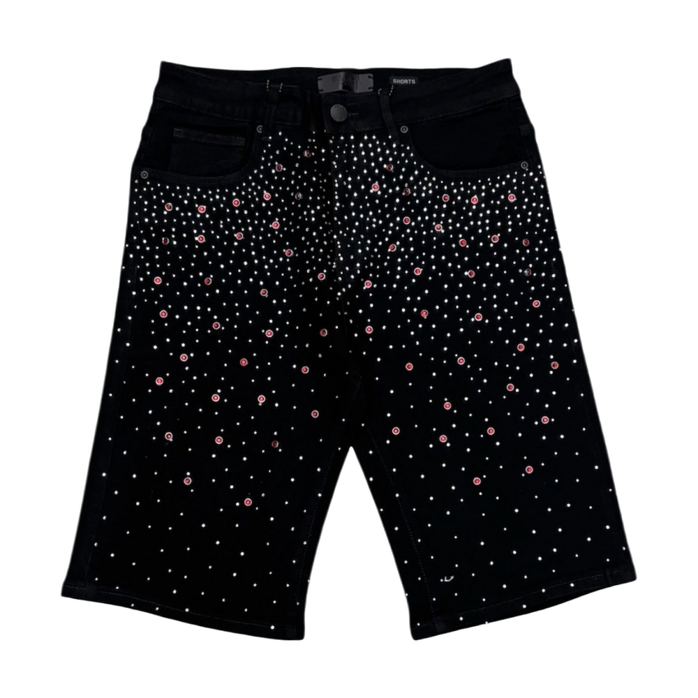 WAIMEA JET BLACK STONE DENIM SHORTS
