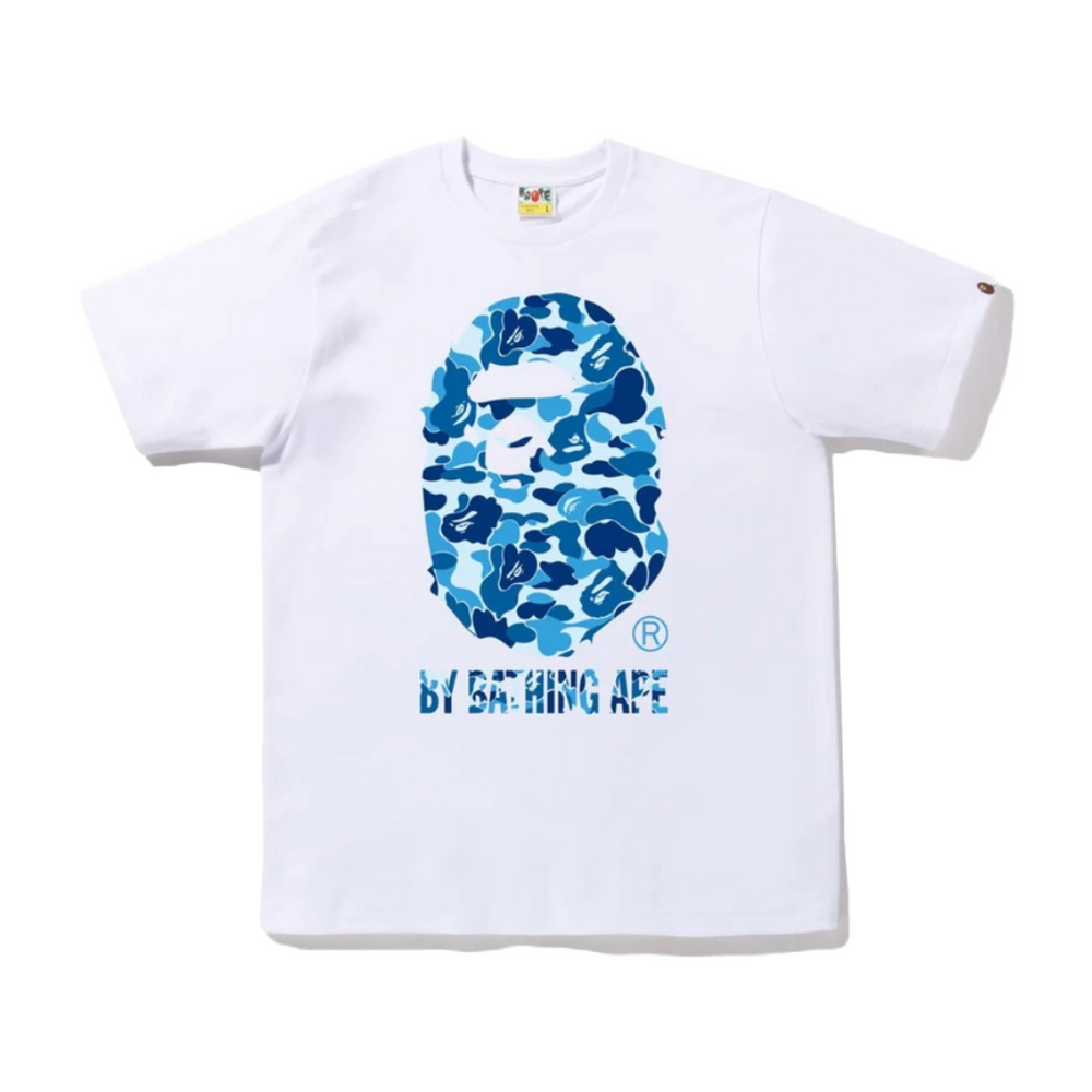 BAPE ABC CAMO BY BATHING TEE - WHITE/BLUE