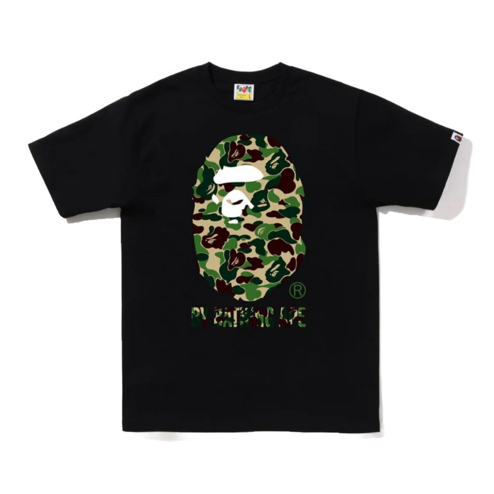 BAPE ABC CAMO BY BATHING TEE - BLACK/GREEN