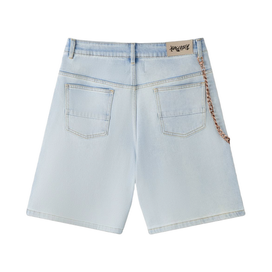 HP STUDDED PARK VELOCITY DENIM SHORT - LIGHT BLUE