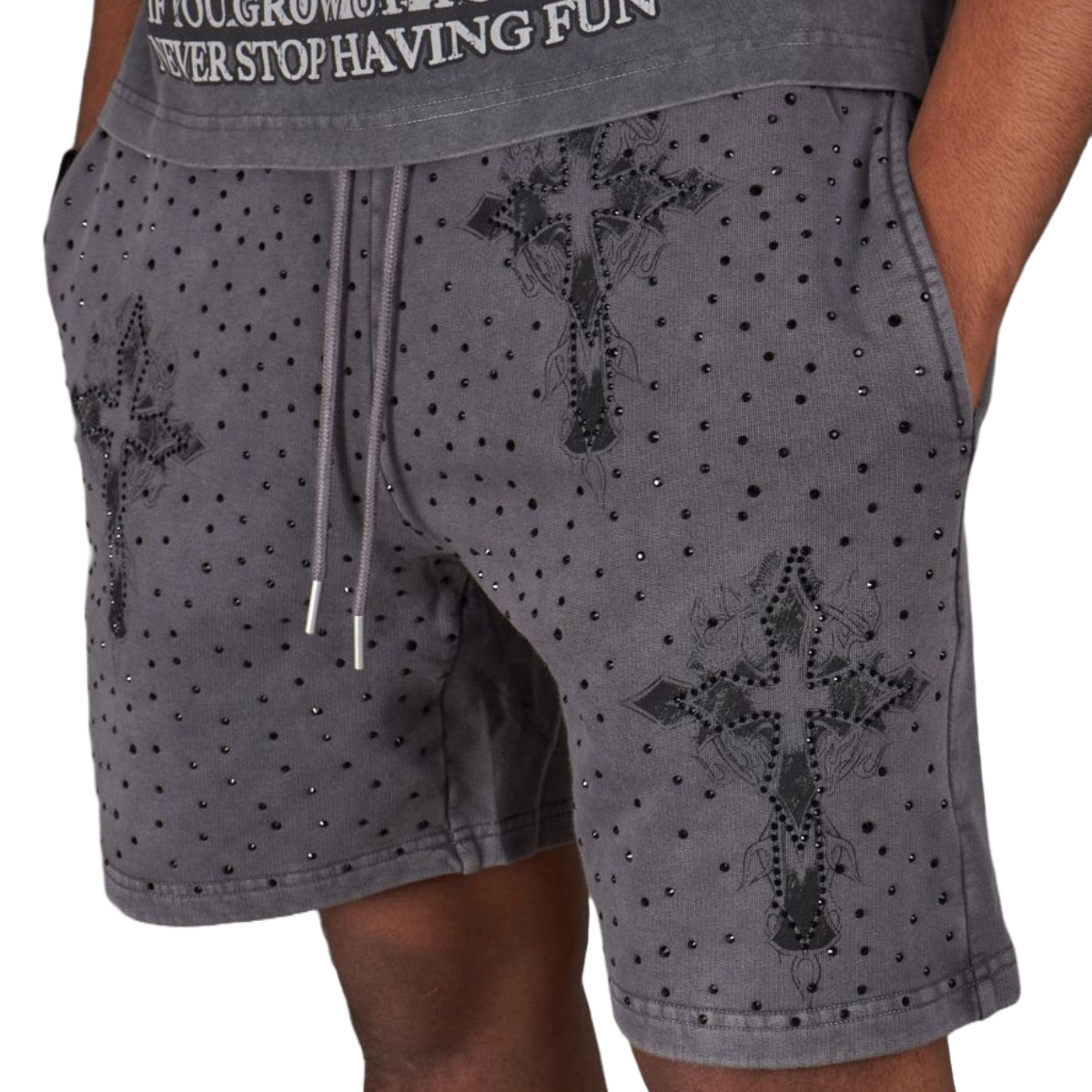 NME 'ARVIN' SHORTS - GREY