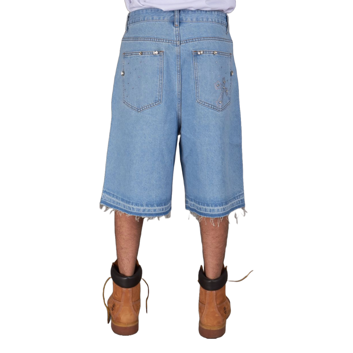 NME 'FELIX' JEAN SHORTS - LT BLUE