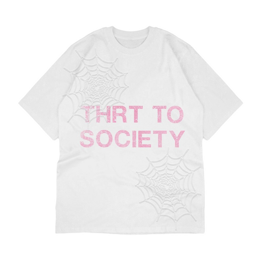 THRT TO SOCIETY TEE - PINK