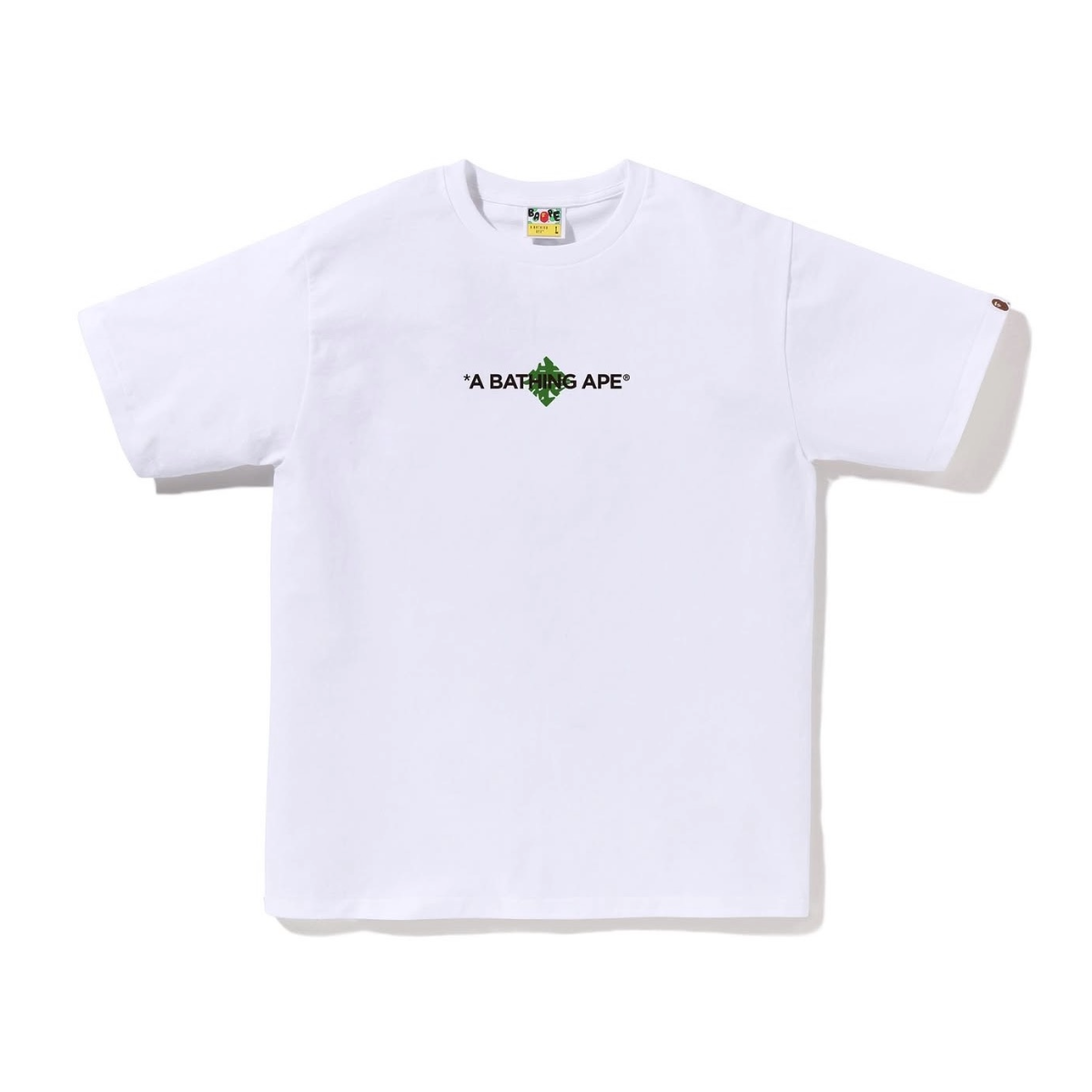 BAPE JAPANESE FAN TEE - WHITE/GREEN