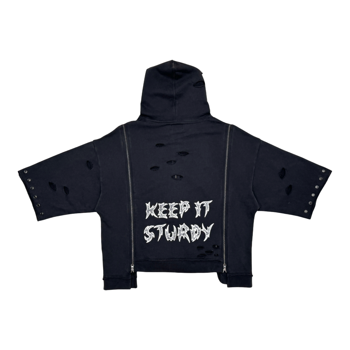 GUNZINII SS HOODIE - BLACK
