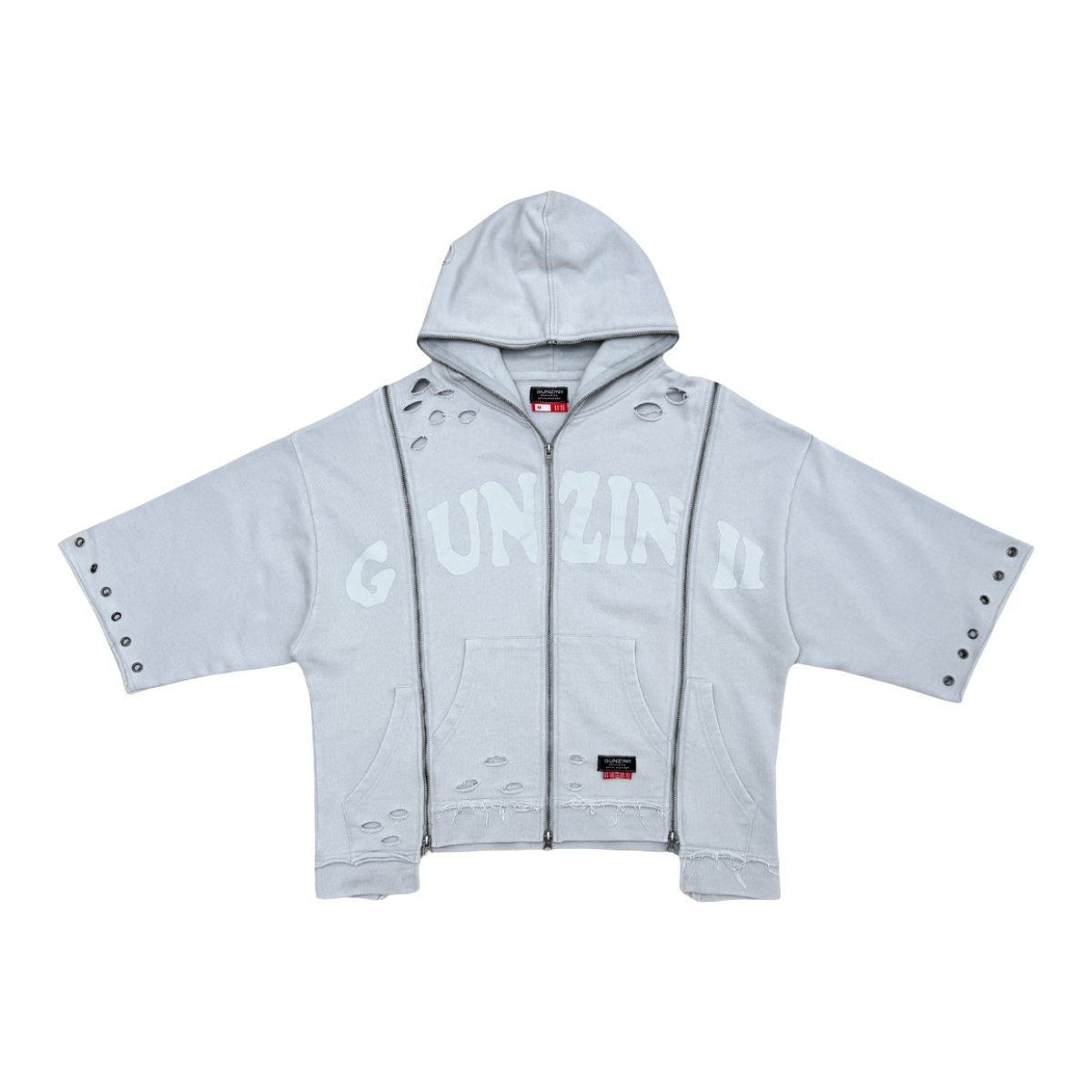 GUNZINII SS HOODIE - LT GREY