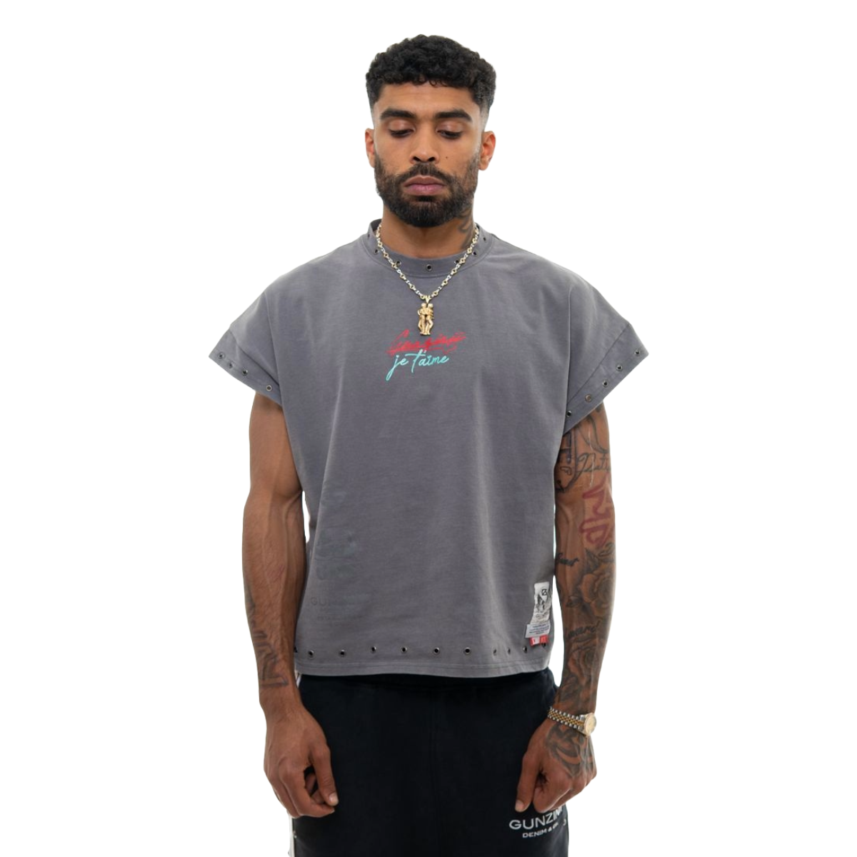 GUNZINII 'JE TAIME' SLEEVELESS TEE