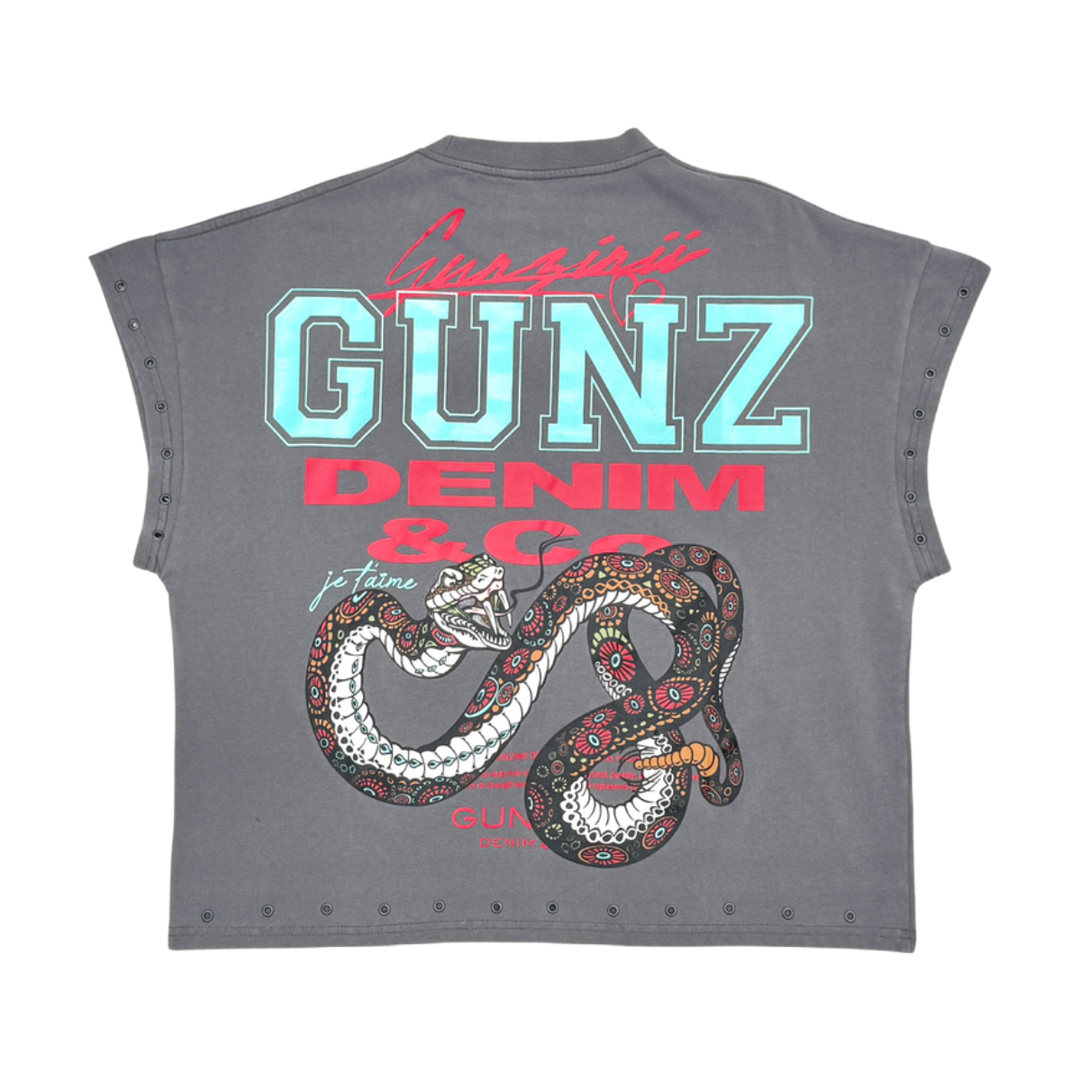 GUNZINII 'JE TAIME' SLEEVELESS TEE