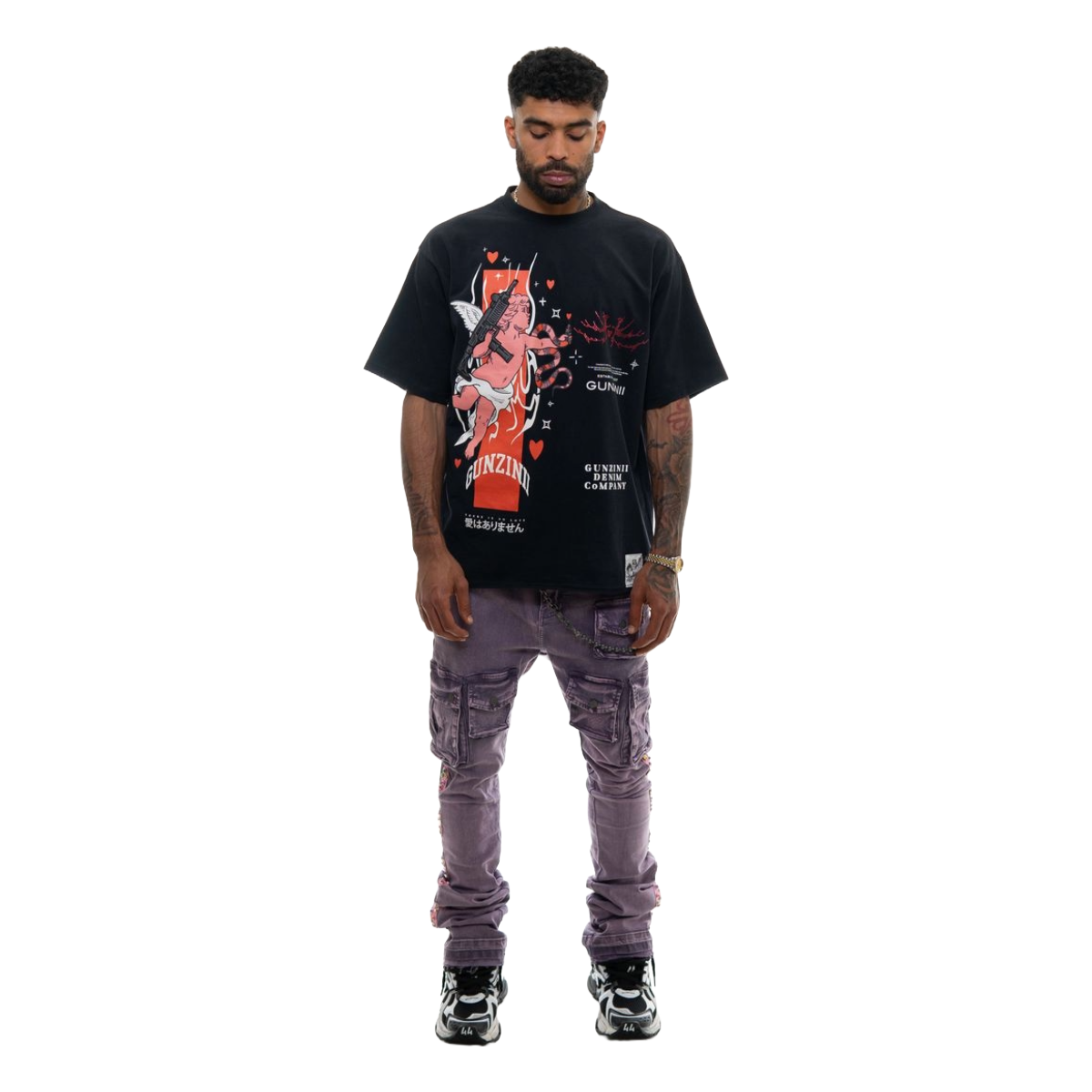 GUNZINII 'GUNZ' TEE - BLACK