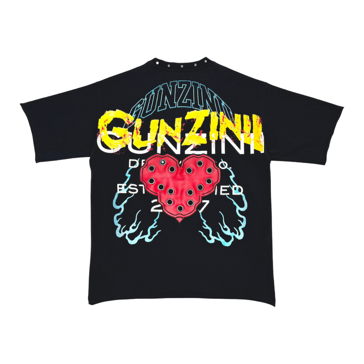 GUNZINII 'HEARTZ' TEE - BLACK