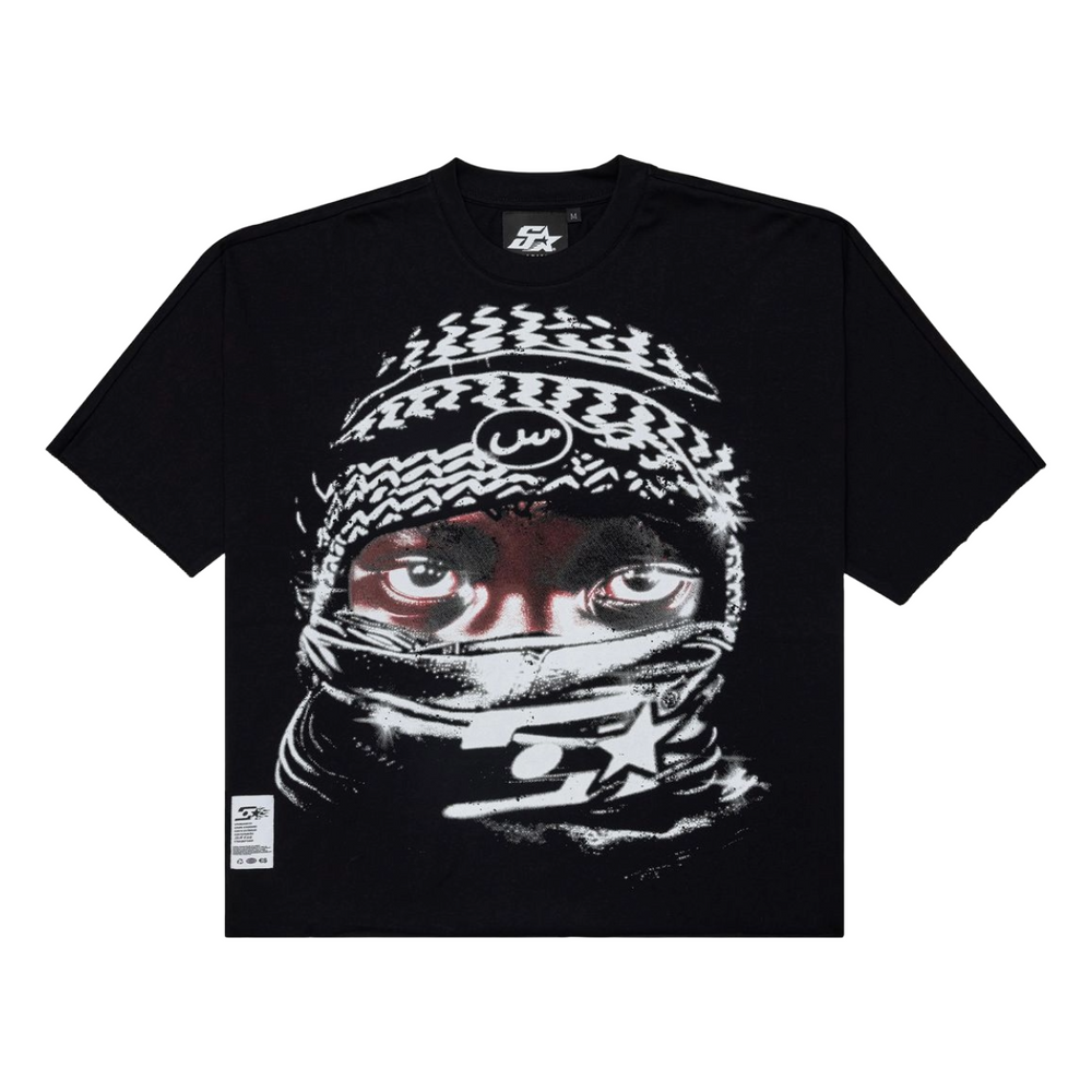 SANITY 'KEFFIYEH' TEE - BLACK