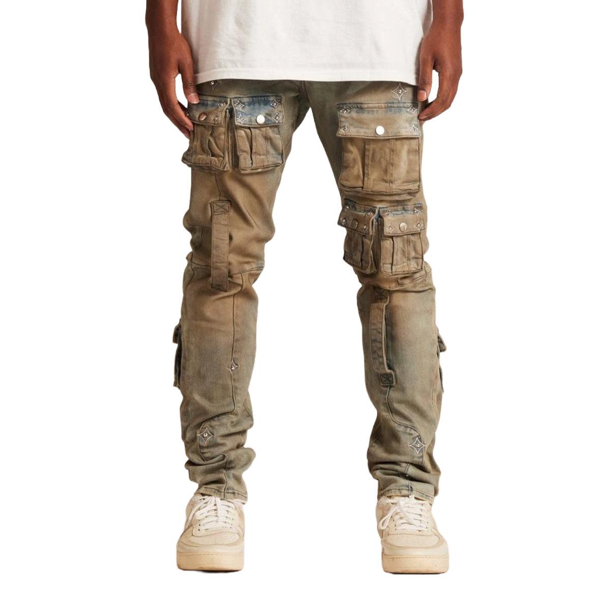 EMBELLISH CANUS CARGO DENIM - SAND WASH