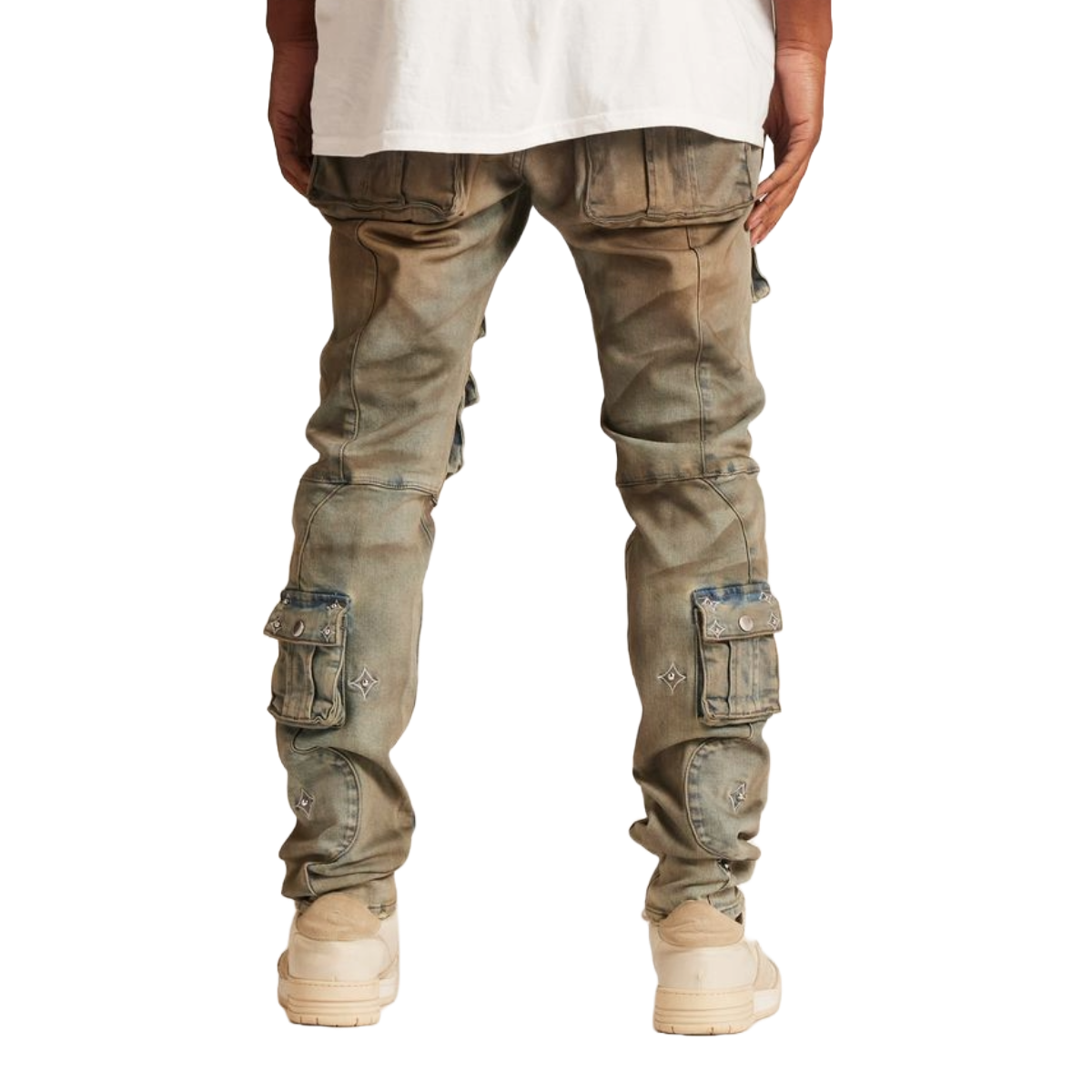 EMBELLISH CANUS CARGO DENIM - SAND WASH