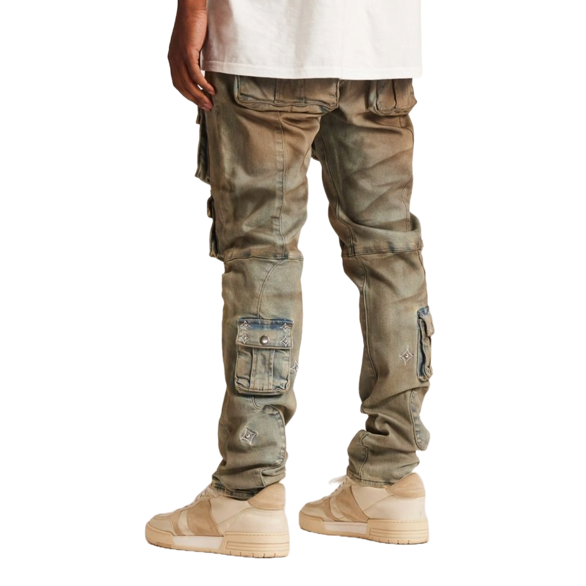 EMBELLISH CANUS CARGO DENIM - SAND WASH