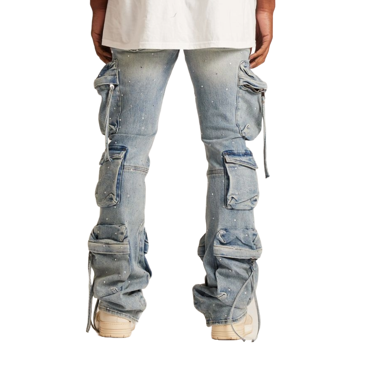 EMBELLISH HAWK CARGO FLARE - ICED BLUE