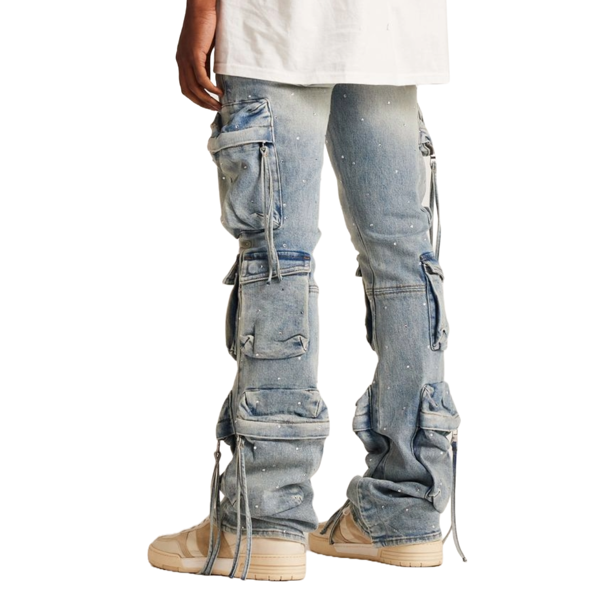 EMBELLISH HAWK CARGO FLARE - ICED BLUE