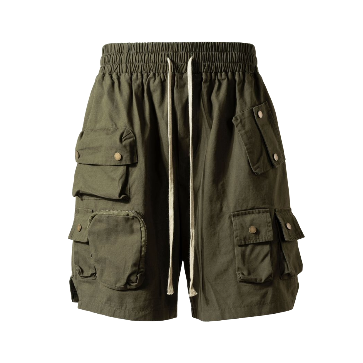 UNDVLPD OLIVE MULTI CARGO SHORTS
