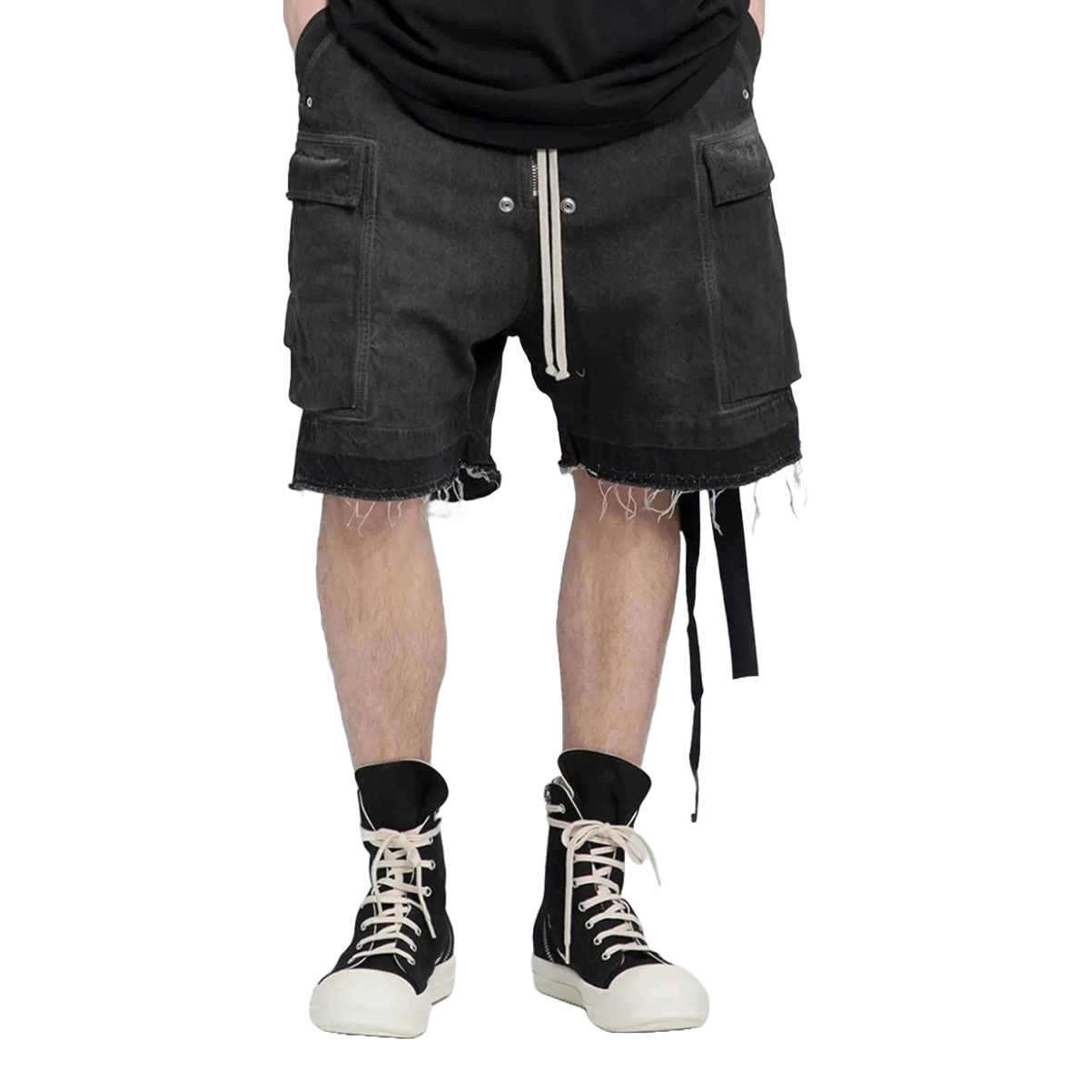 UNDVLPD NOIR DRAWSTRING DENIM CARGO