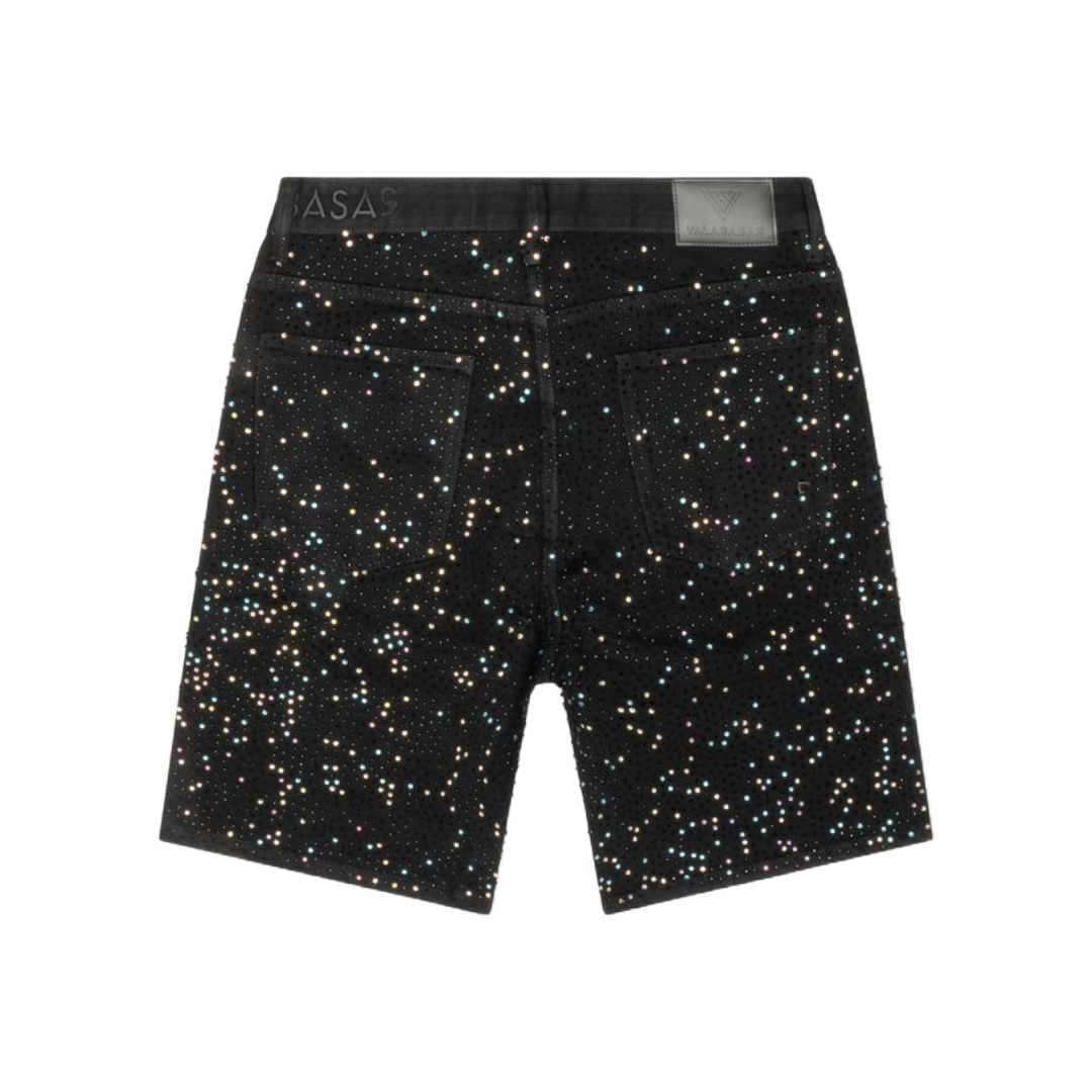 VALABASAS "WEAR" DENIM SHORTS - BLACK