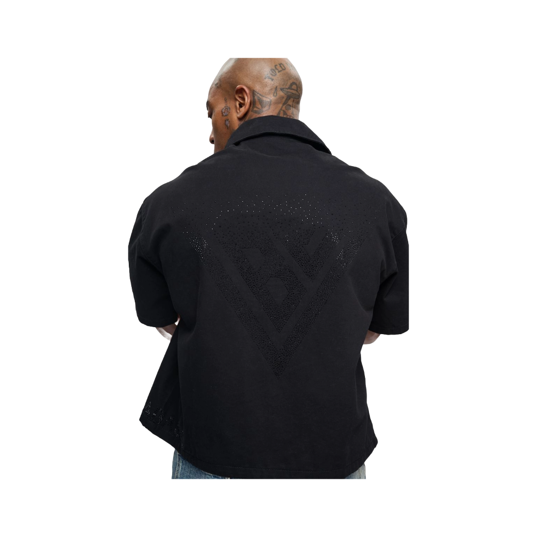 VALABASAS "SHINE" BUTTON DOWN - BLACK
