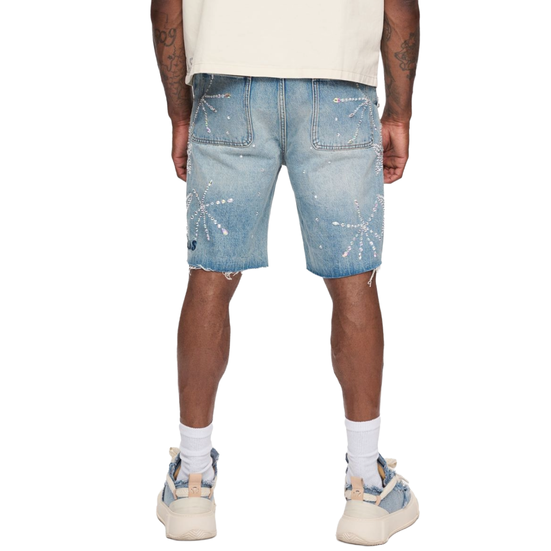 VALABASAS "SAMBA" DENIM SHORTS BLUE