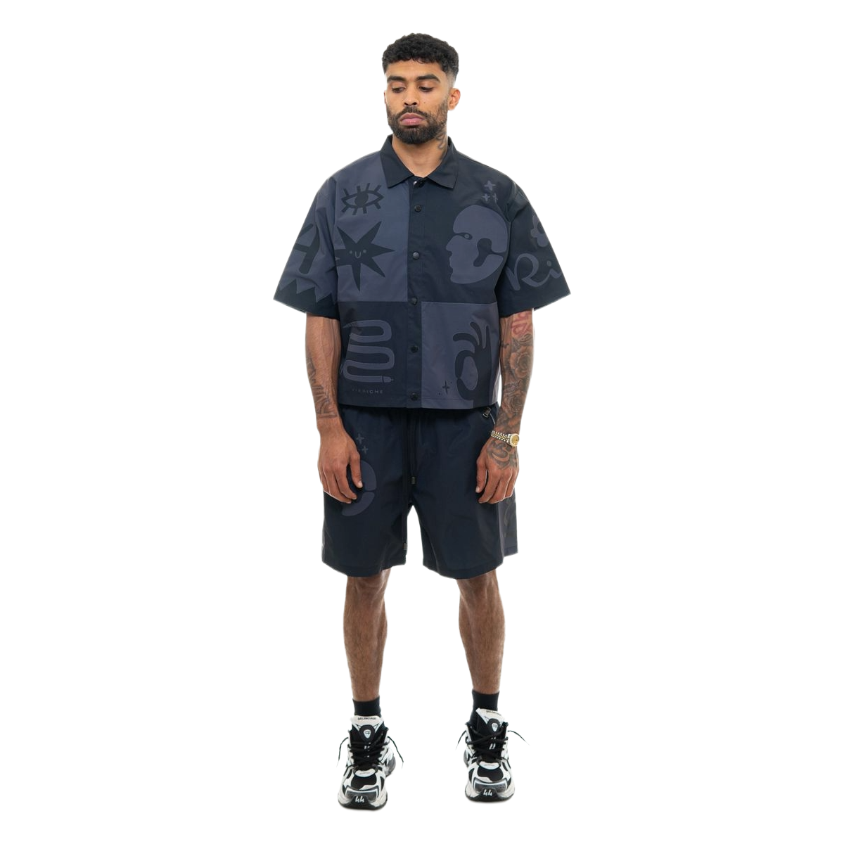 VR 'TRIBAL' SHIRT - BLACK