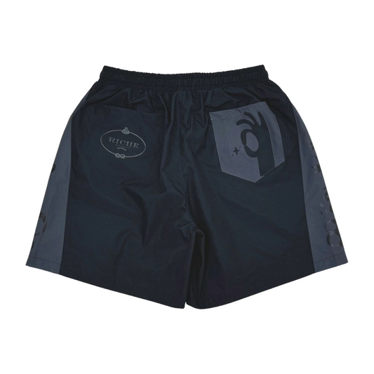 VR 'TRIBAL' SHORTS - BLACK