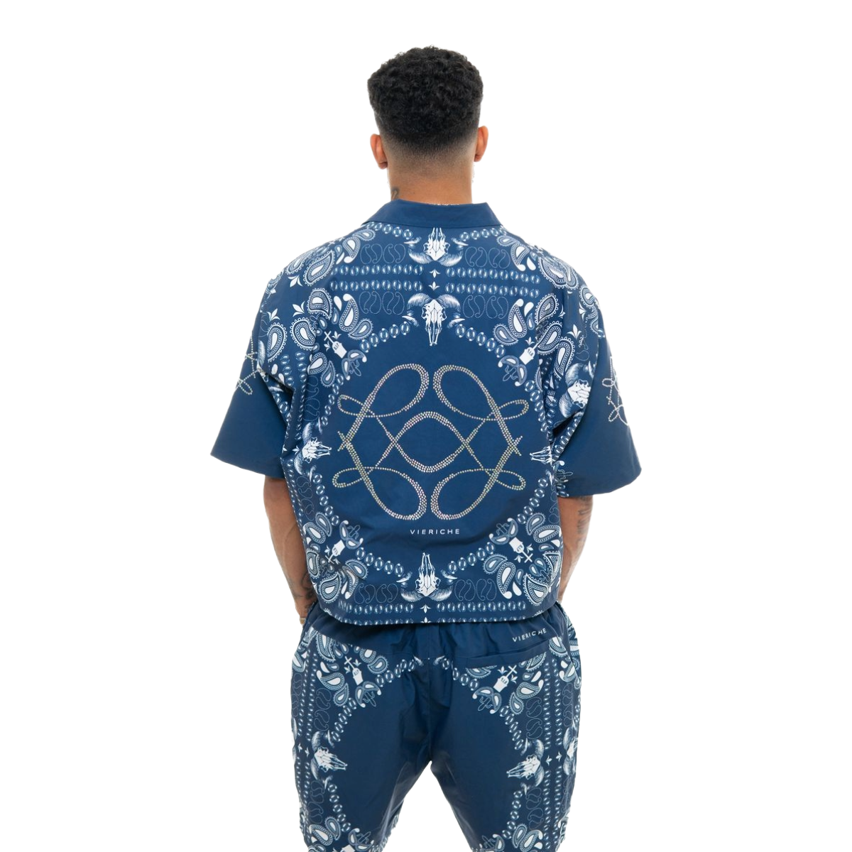 VR REVERSIBLE 'PAISLEY' SHIRT - NAVY