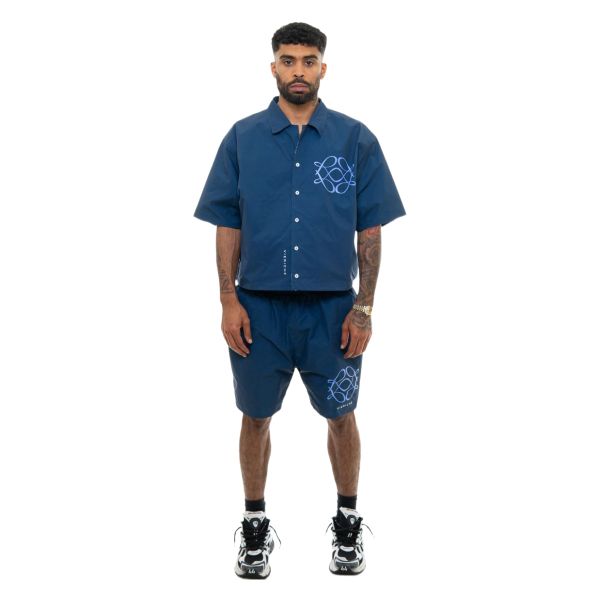 VR REVERSIBLE 'PAISLEY' SHORTS - NAVY