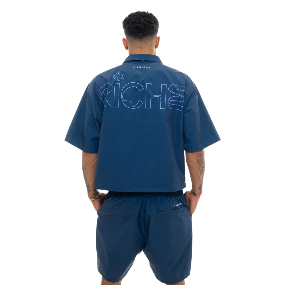 VR REVERSIBLE 'PAISLEY' SHIRT - NAVY