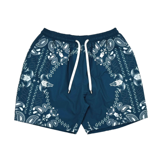 VR REVERSIBLE 'PAISLEY' SHORTS - NAVY